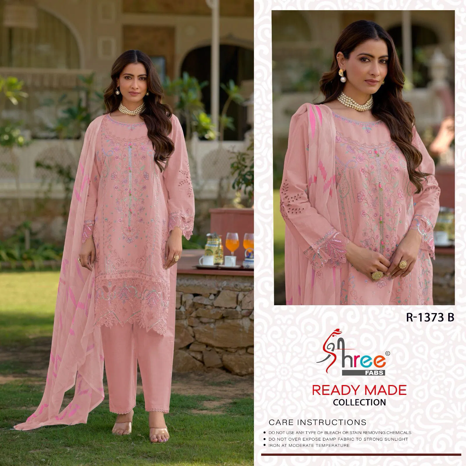  R 1373 Cambric Cotton by Shree Ready Made Pakistani Salwar Suits